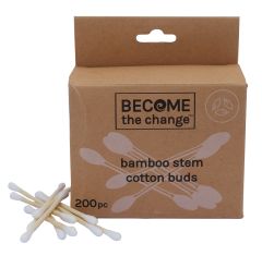 ECO COTTON TIPS W/BAMBOO STEM 200PK